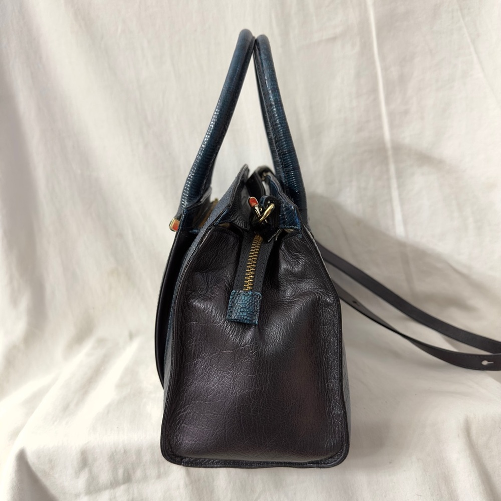 Brahmin Rare Greta Lizard & Python/Snakeskin Opal… - image 4